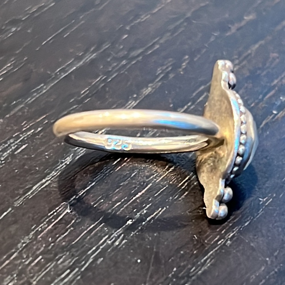 Sterling Silver Rainbow Moonstone Statement Ring - image 3